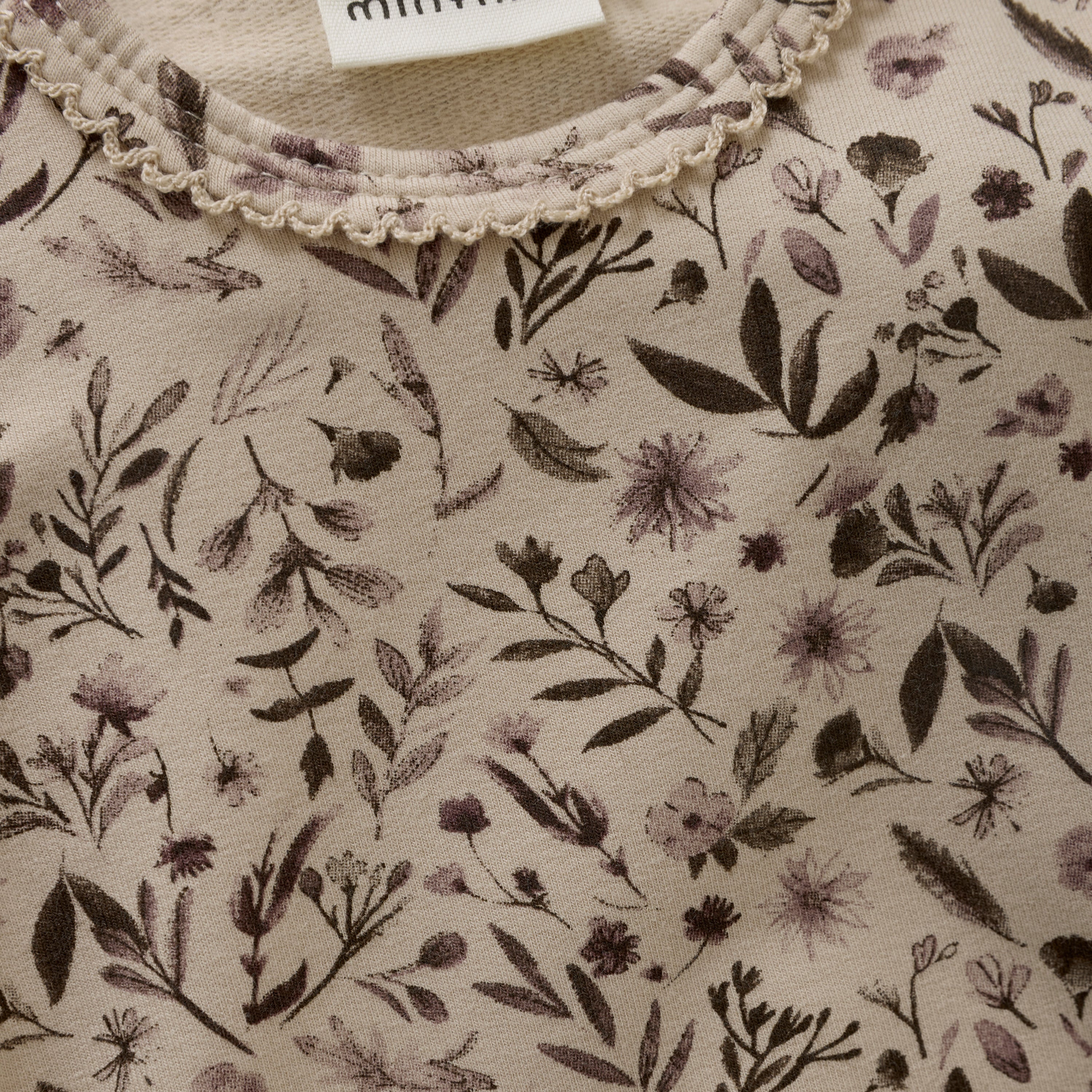 Minymo / Body LS AOP Sweat / Smoke Gray