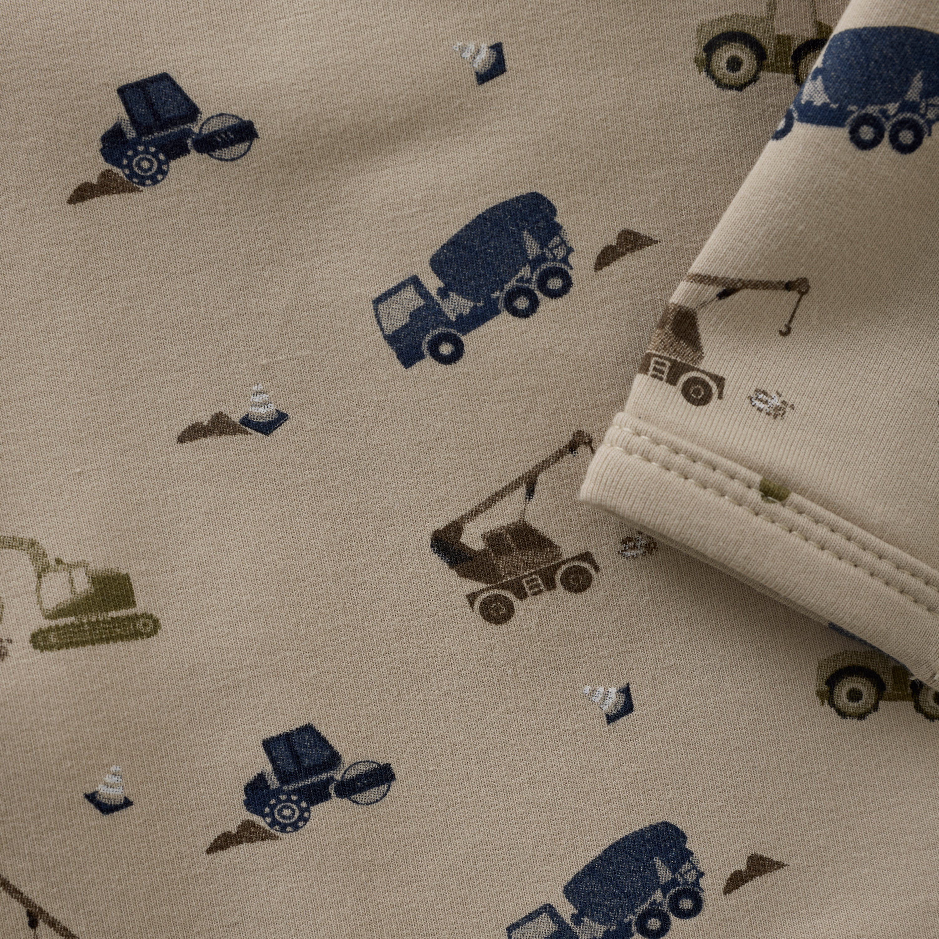 Minymo / Body LS AOP Sweat / Oxford Tan