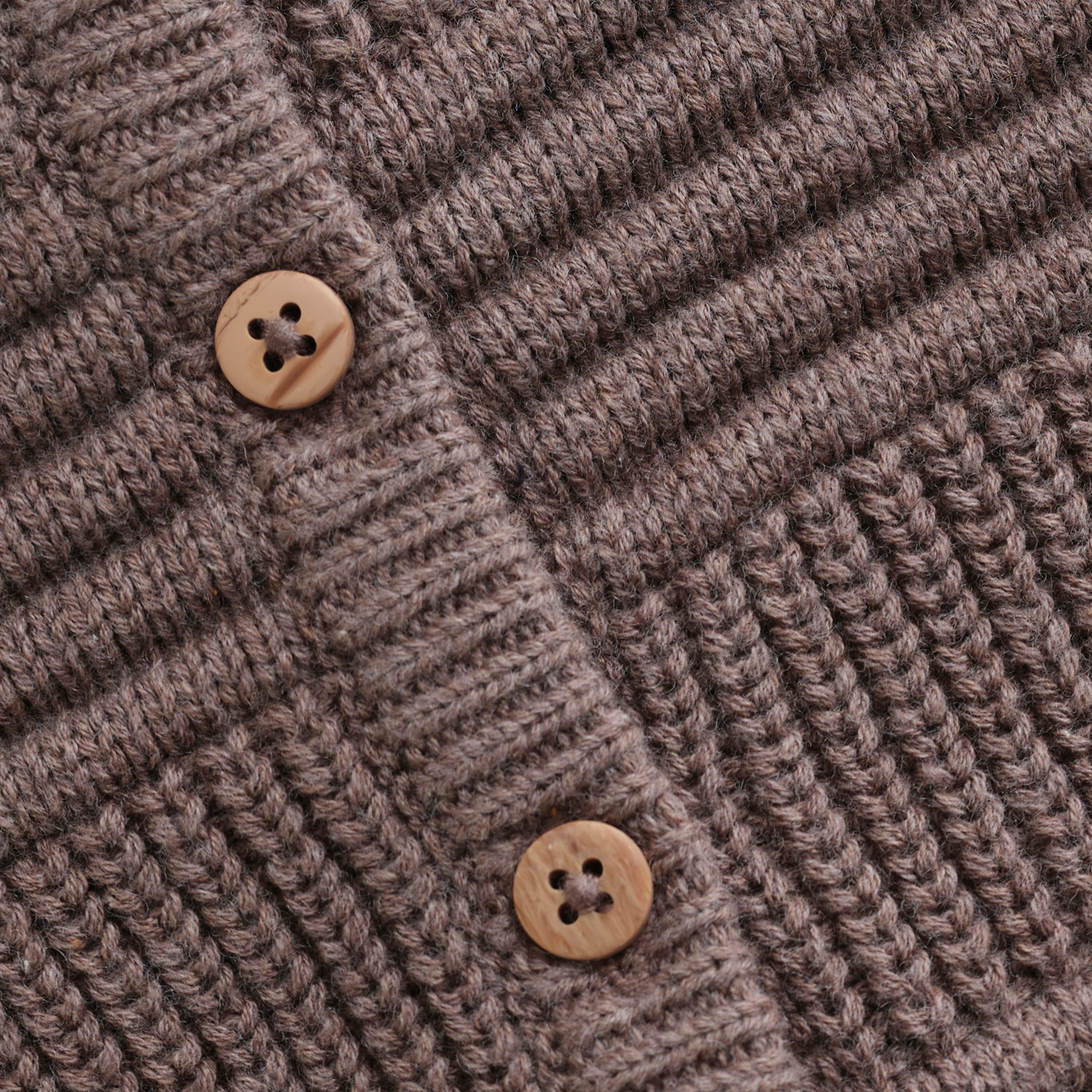 Minymo / Cardigan Knit / Dark Brown Melange