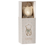 Maileg / Metallornament, Teddybär - Weiß/Blau