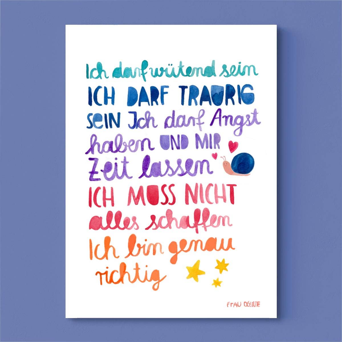 Frau Ottilie / Print A4 *Affirmation* (Ich darf...)