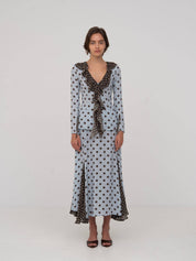 Carmen Say, New Blue Polka Dot Skirt