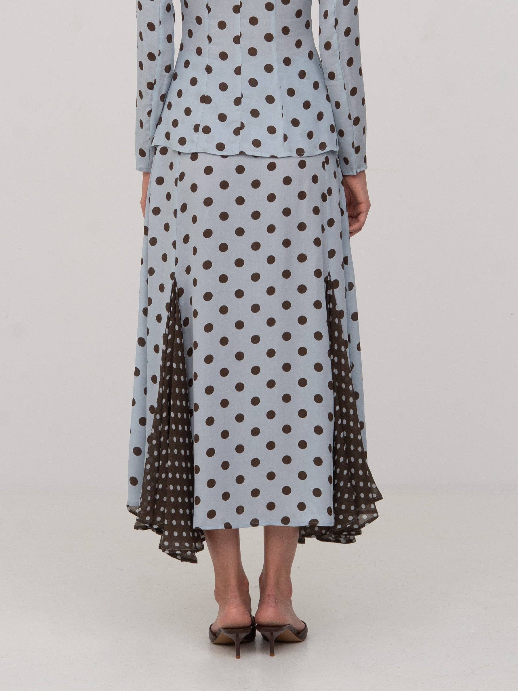 Carmen Say, New Blue Polka Dot Skirt