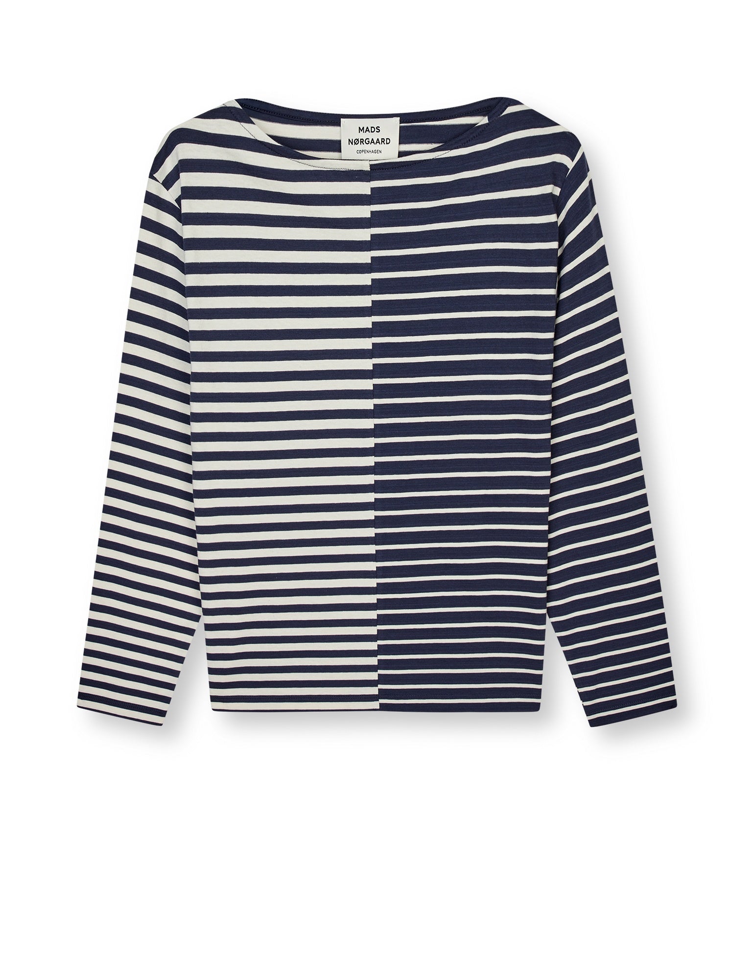 Mads Nørgaard / Soft Single Silke Tee LS / Parisian Night/Vanilla Ice Blo