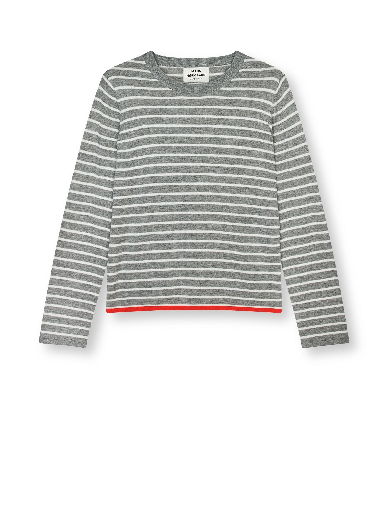 Mads Nørgaard / Fine Merino Ivy Knit / Grey Melange/Vanilla Ice