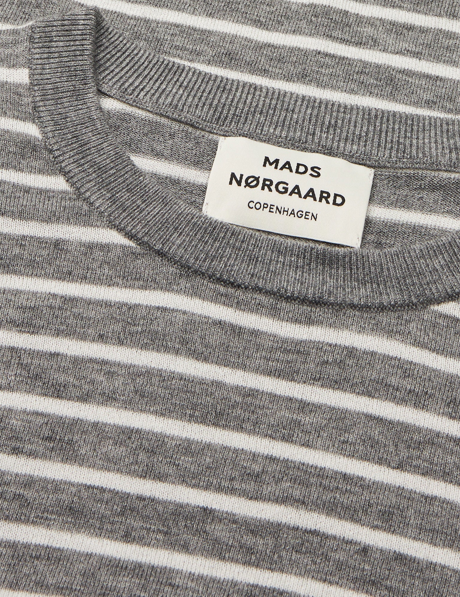 Mads Nørgaard / Fine Merino Ivy Knit / Grey Melange/Vanilla Ice