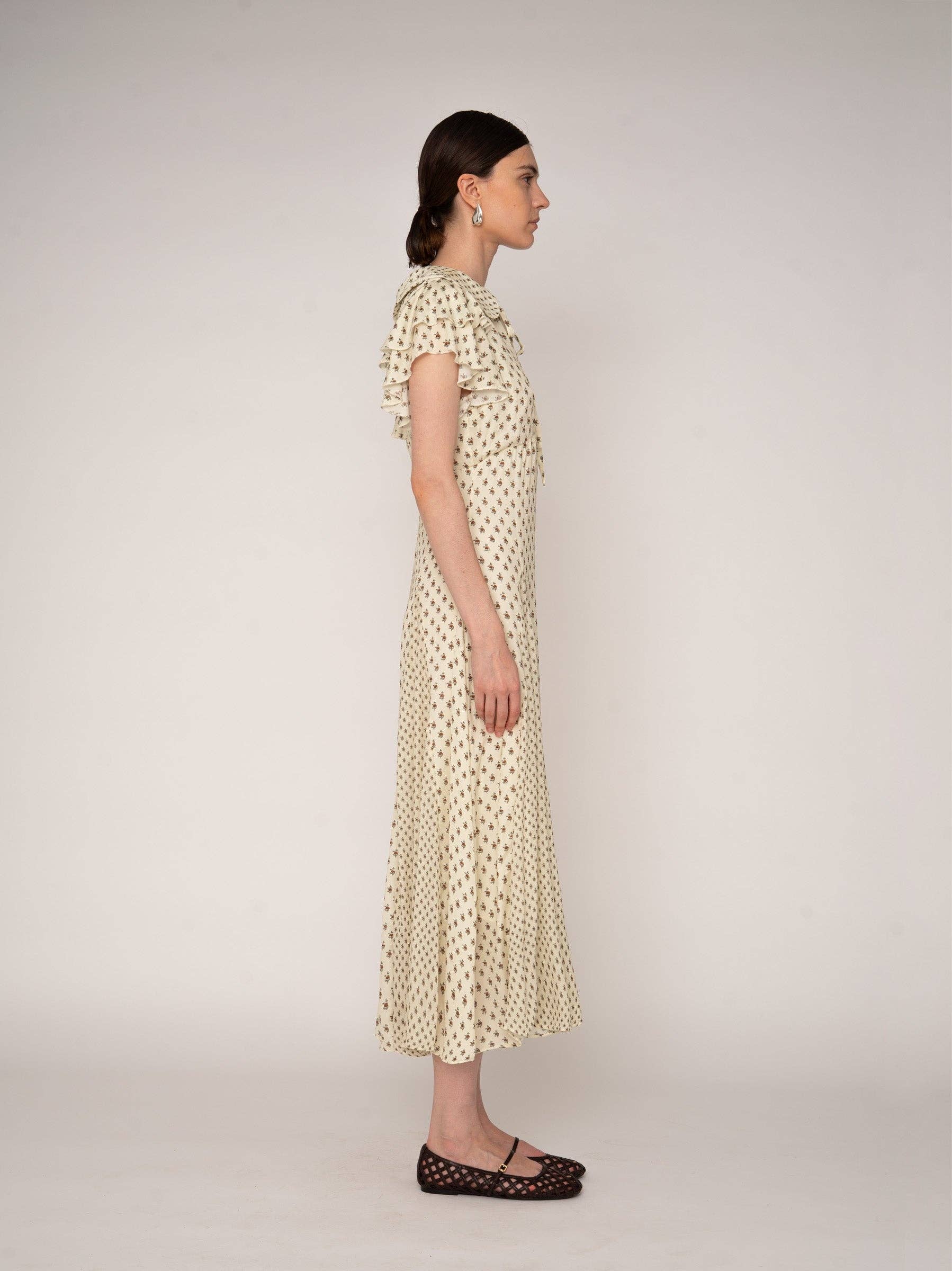 Carmen Says / Sucrée Langkleid mit Blumenmuster