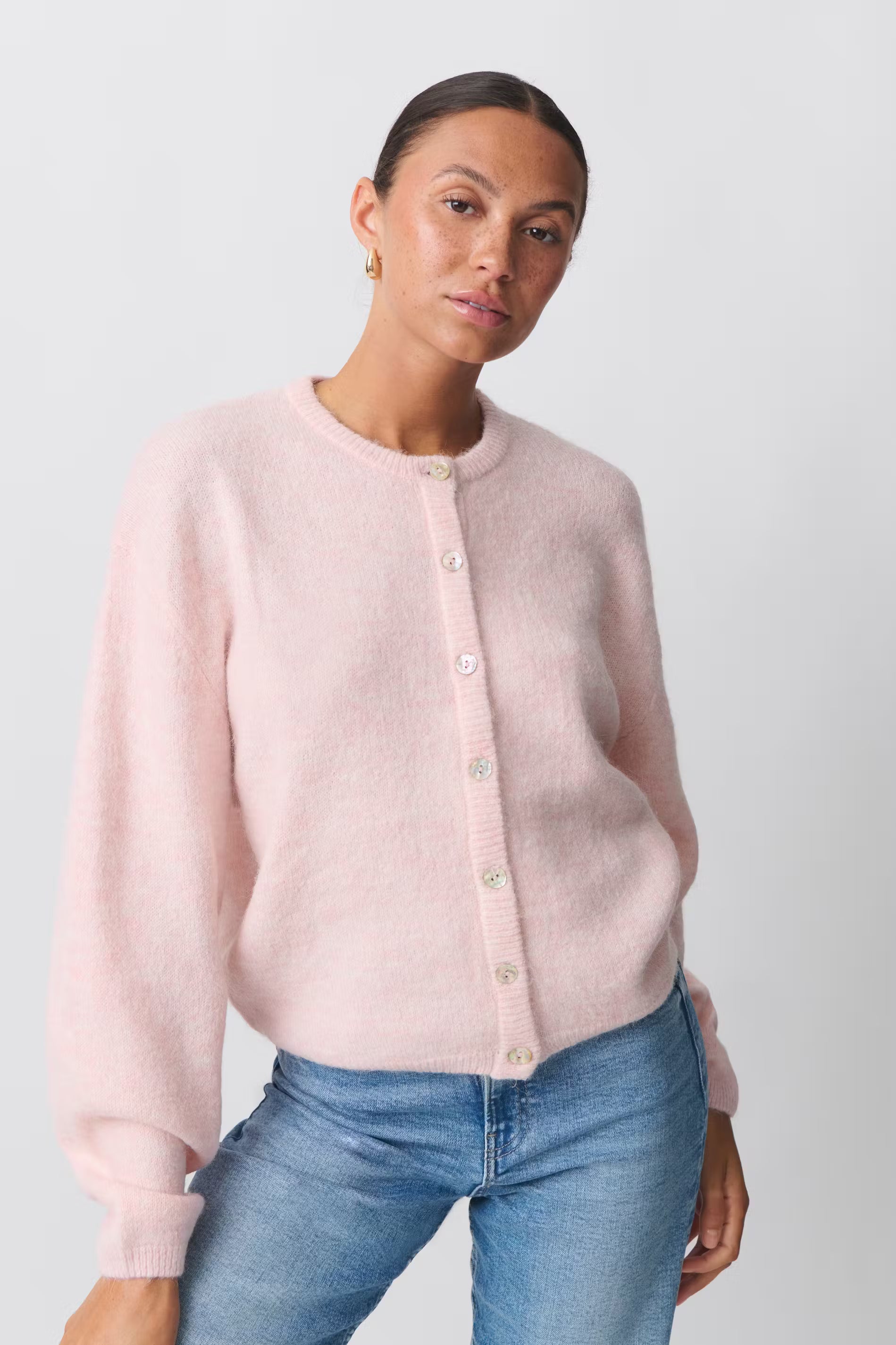 Gina Tricot / Knitted cardigan / Pink lady