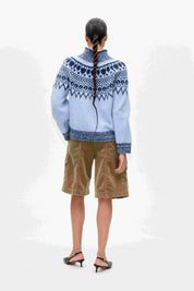 Baum und Pferdgarten / CIANA Sweater / Blue Fair Isle