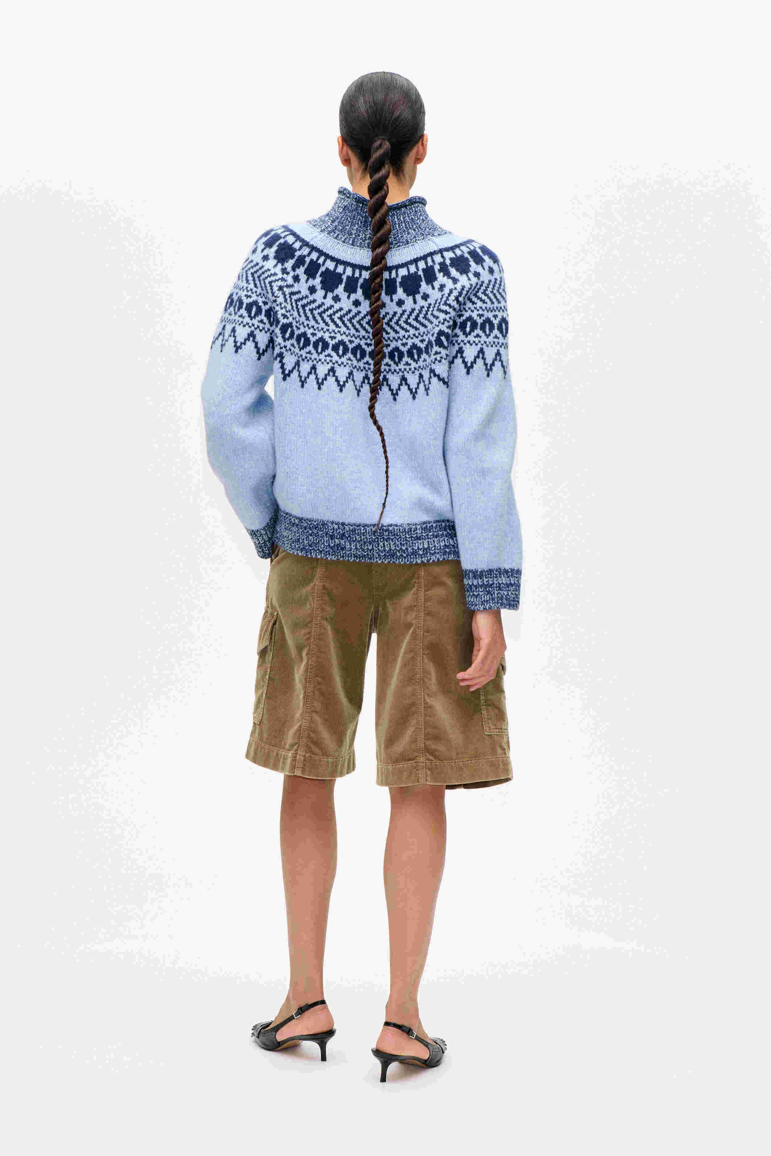 Baum und Pferdgarten / CIANA Sweater / Blue Fair Isle