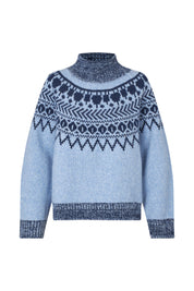 Baum und Pferdgarten / CIANA Sweater / Blue Fair Isle