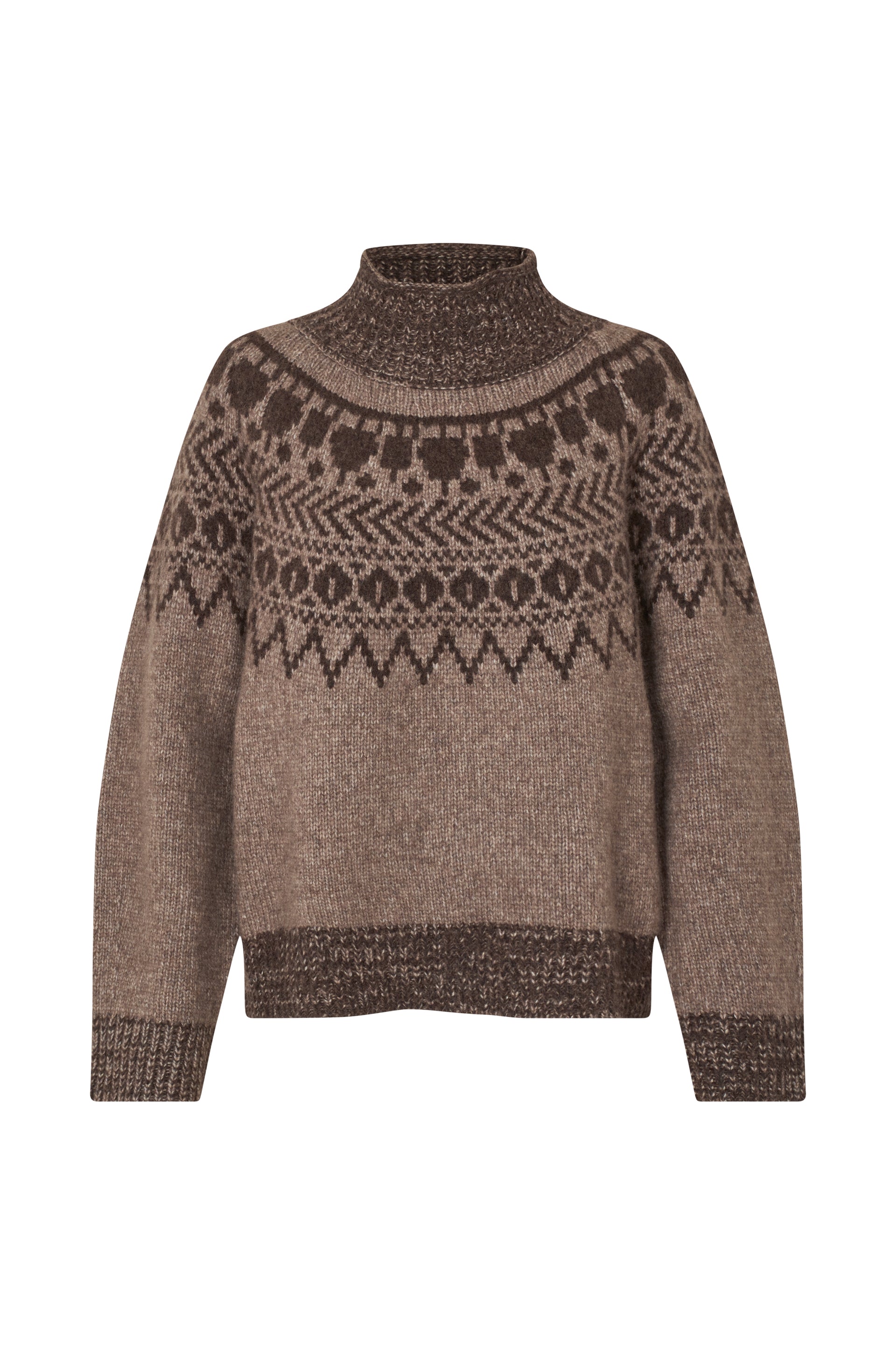 Baum und Pferdgarten / CIANA Sweater / Brown Fair Isle