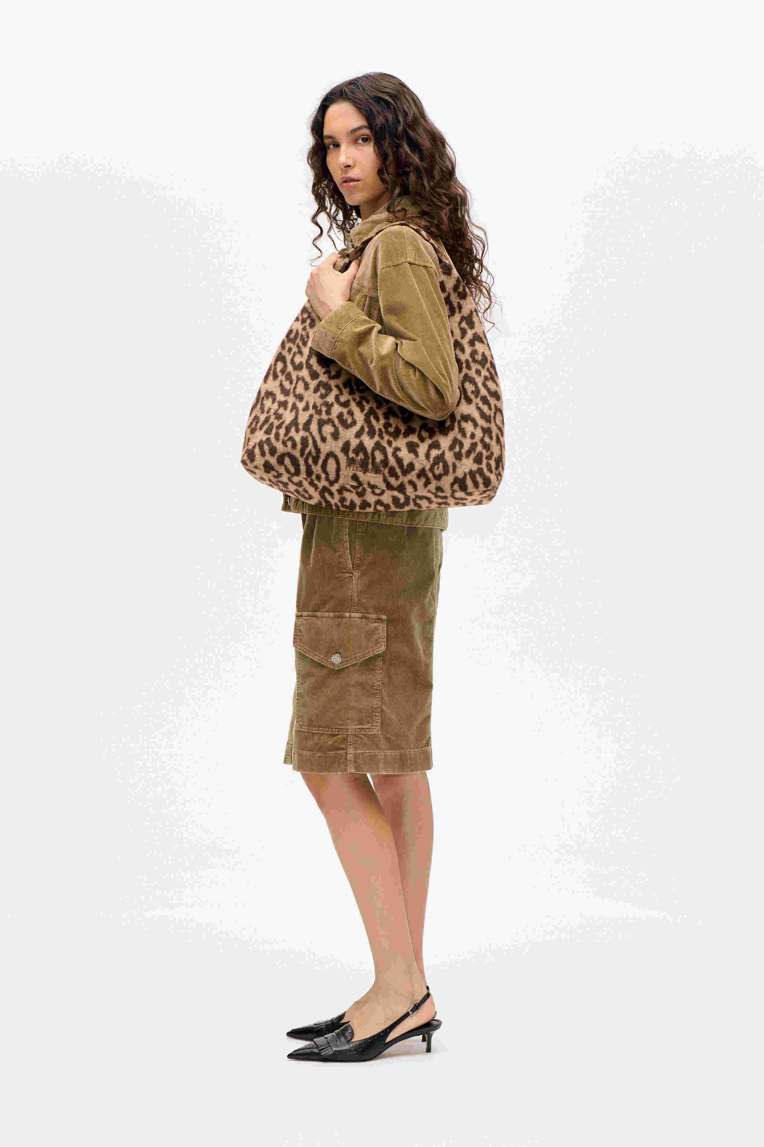 Baum und Pferdgarten / KLEOVA Bag / Wool Camel Leopard