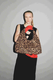 Baum und Pferdgarten / KLEOVA Bag / Wool Camel Leopard