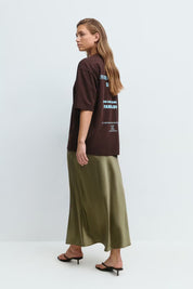 Gina Tricot / Satin skirt / Khaki