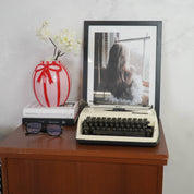 Vase - Blumenvase Band - Dolomit - Hellrosa/Rot - 17x17x17,5cm