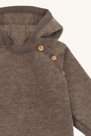 Hust&Claire / HCMevi Hood Wool Fleece / Deer Melange