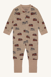 Hust&Claire / HCManu Firetruck Zip Nightwear / Biscuit