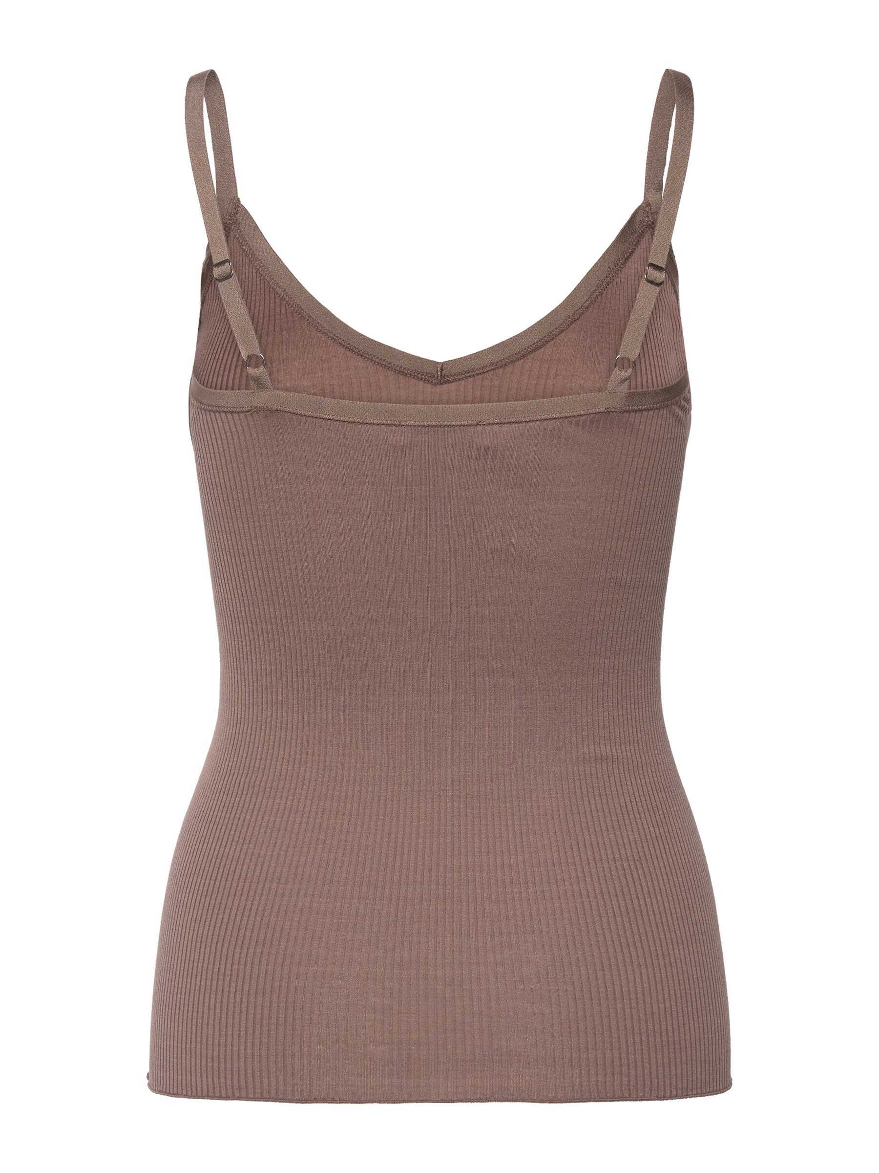 Rosemunde / Silk Strap Top W/ Elastic Band / Falcon