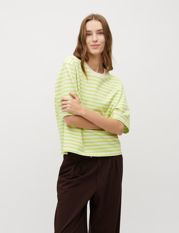 MbyM / Betsy Stripe Emrys-M Top / T-shirt / Sunny Lime Sugar Stripe