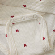 Minymo / Dress LS AOP Rib / Eggnog