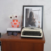 Vase - Blumenvase Bänder - Dolomit - Pink/Orange - 14,5x14,5x13cm