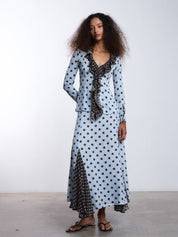 Carmen Say, New Blue Polka Dot Skirt