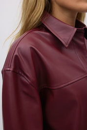 Gina Tricot / Pu shirt / Burgundy