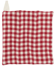 Ib Laursen / Topflappen Asta rot m/kleinen naturfarbigen Karos