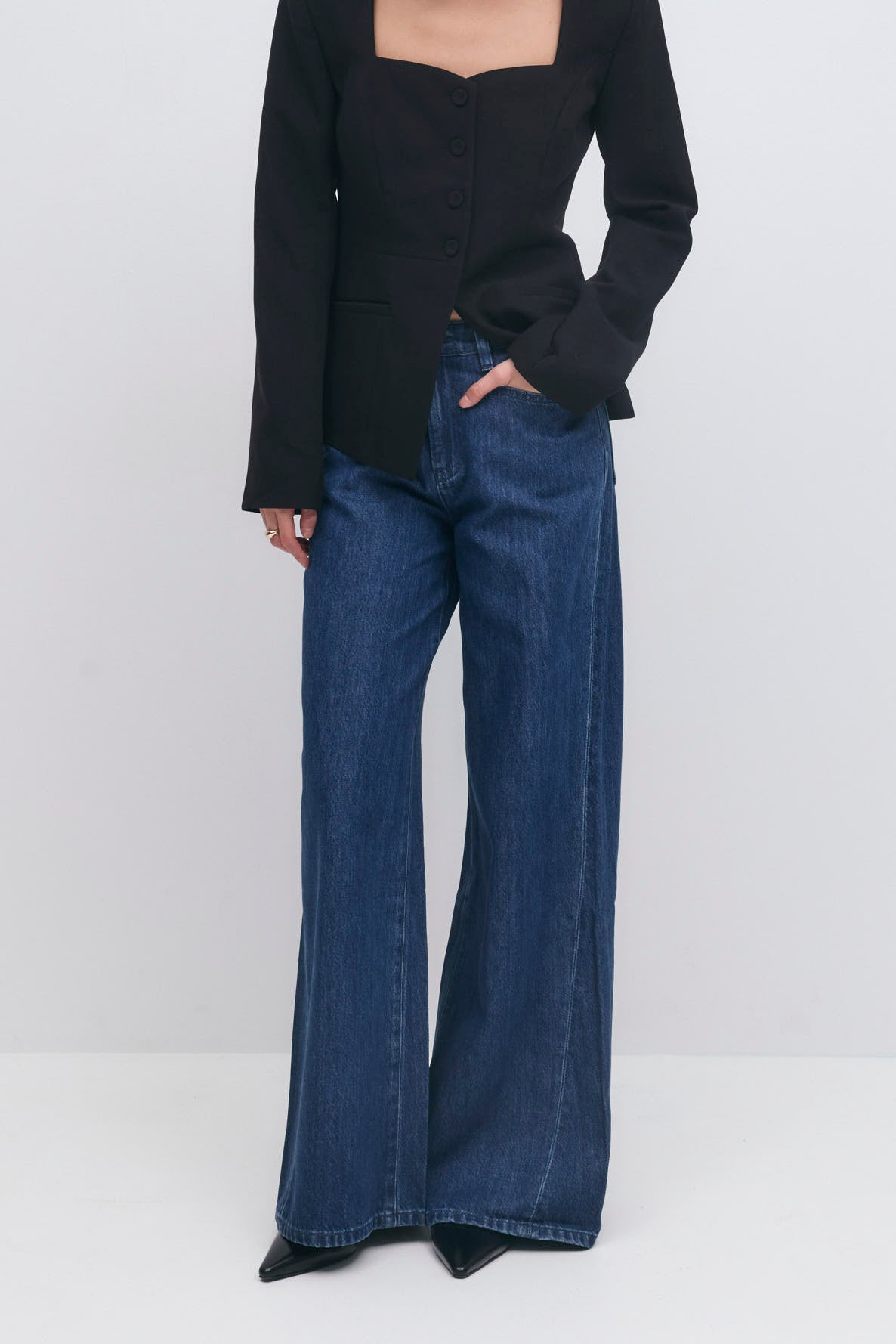 Gina Tricot / Palazzo jeans / Scandi blue