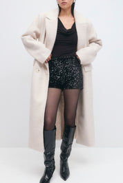 Gina Tricot / Sequin hot pants / Black