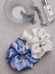 Francine / Seidenscrunchie: Champagner