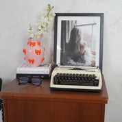 Vase - Blumenvase Bänder - Dolomit - Pink/Orange - 14x14x19cm