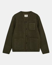 Anerkjendt / AKSIGURD BOILED WOOL OVERSHIRT / Forest night