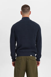 Anerkjendt / AKSUNE PATENT HALF ZIP KNIT / Sky Captain