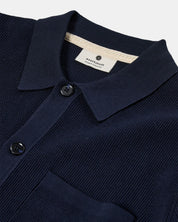 Anerkjendt / AKSVEND NEEDLE RIB KNIT CARDIGAN / Sky Captain