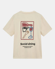 Anerkjendt / AKVILLADS SOCIAL PRINT S/S TEE / Sky Captain