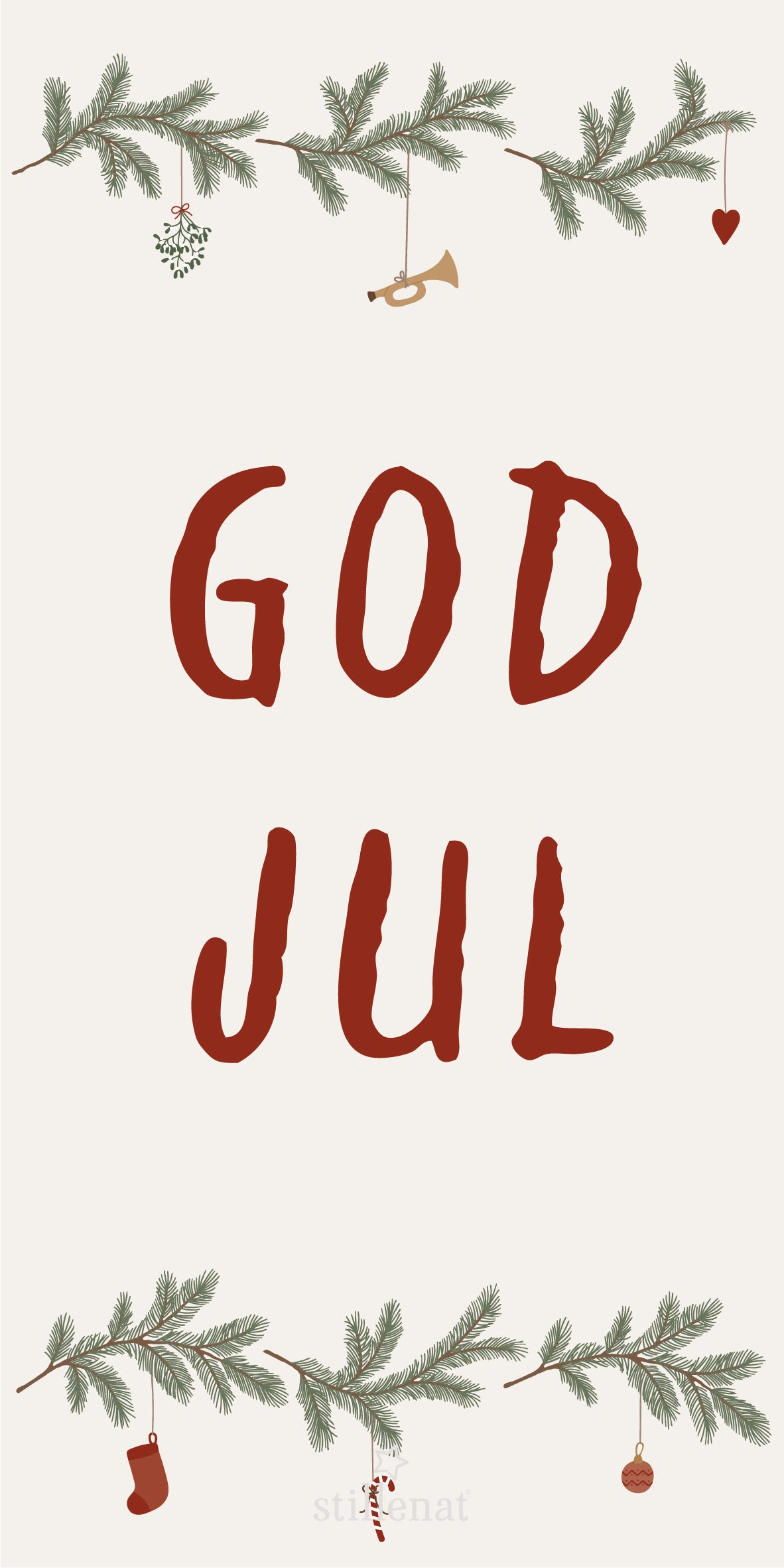 Ib Laursen / Serviette God Jul und Weihnachtsgirlanden My Nostalgic Christmas 16 Stck