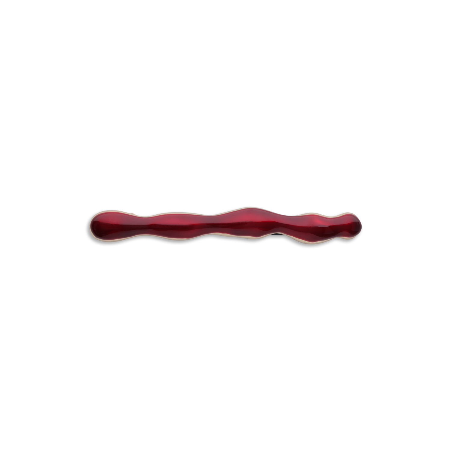 Sui Ava / Enamel Hair Clip / Golden // Red