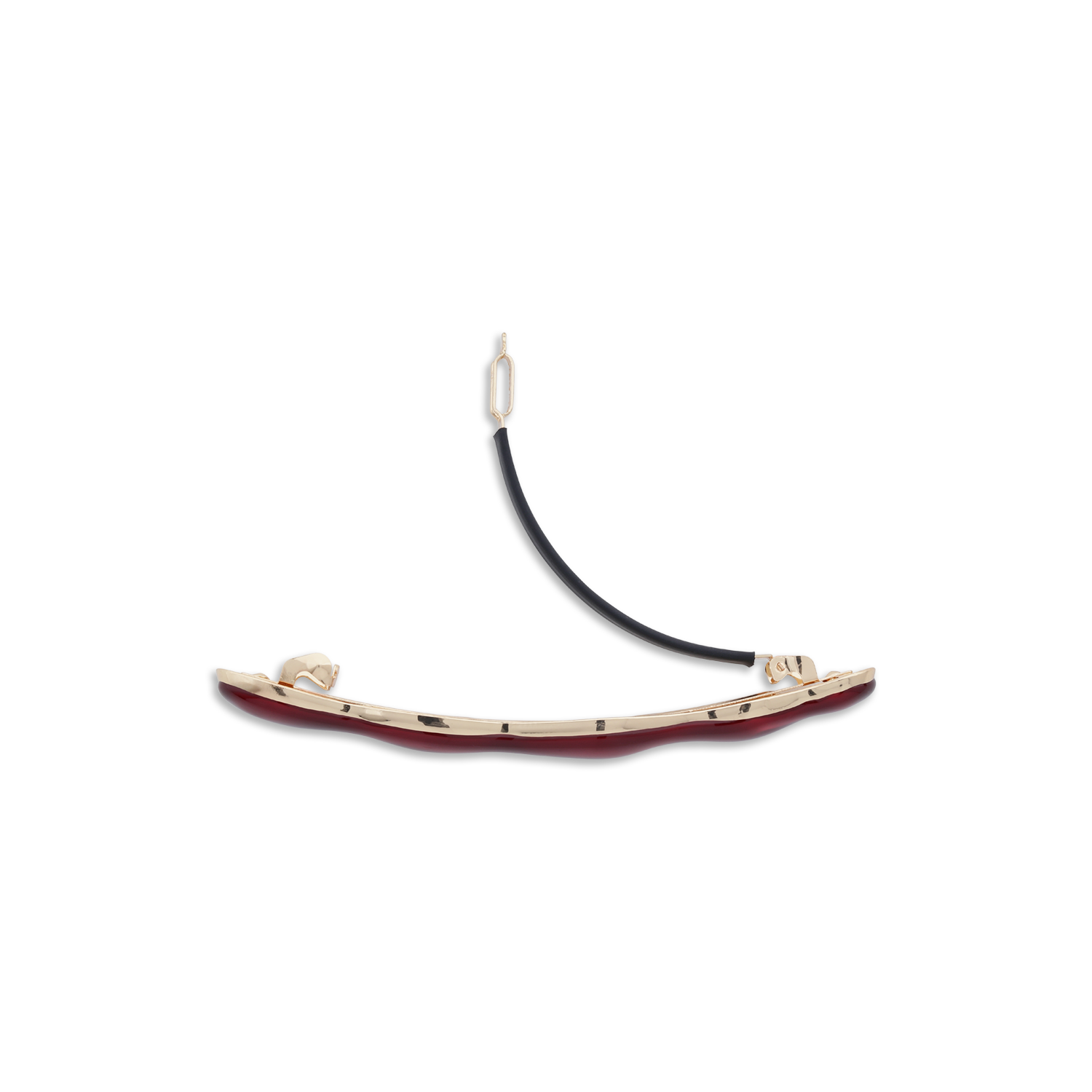 Sui Ava / Enamel Hair Clip / Golden // Red