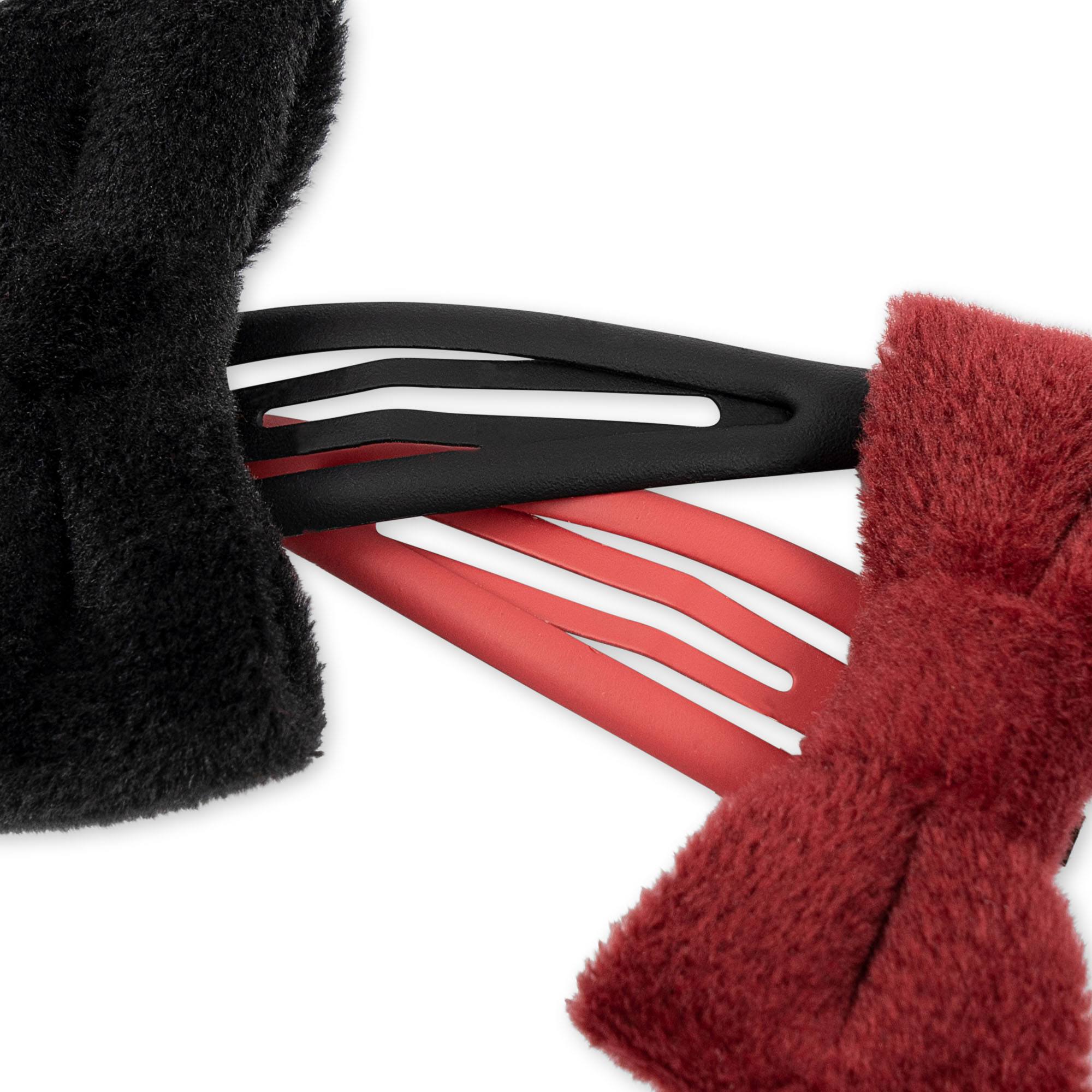 KS3937-4-PACK-VELVET-BOWIE-HAIR-CLIPS-RED-BLACK-Extra-2