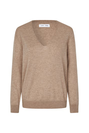 Salorea_V-neck_Sweater_15336_-_Khaki_Mel-_-_1