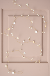 Ib Laursen / Band m/weißen Herzperlen Magic and Wishes