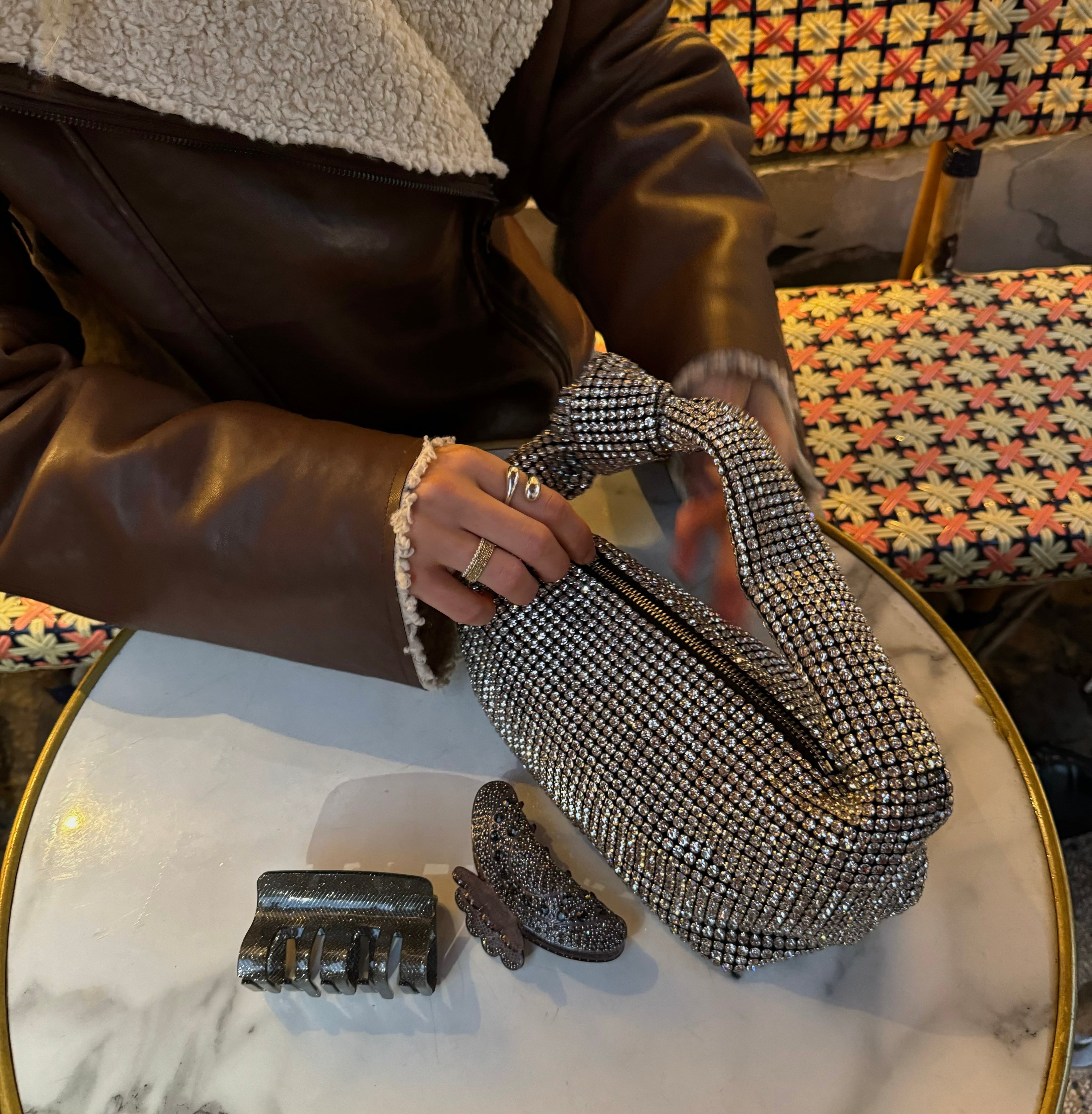 Sui Ava / Silvermoon Crystal Bag / Clear Crystal