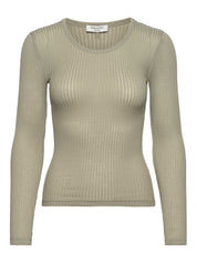 Rosemunde / RWBelize Silk LS T-shirt / abbey stone