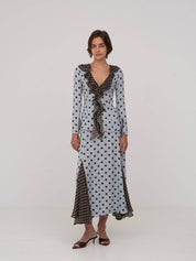 Carmen Say, New Blue Polka Dot Skirt