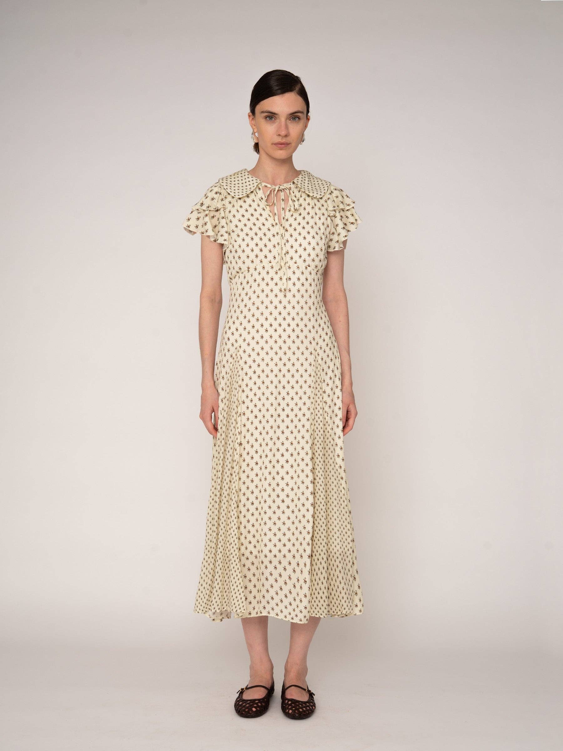 Carmen Says / Sucrée Langkleid mit Blumenmuster