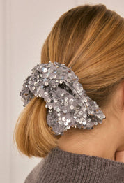 Pailletten-Haargummi FQ93: Schwarz