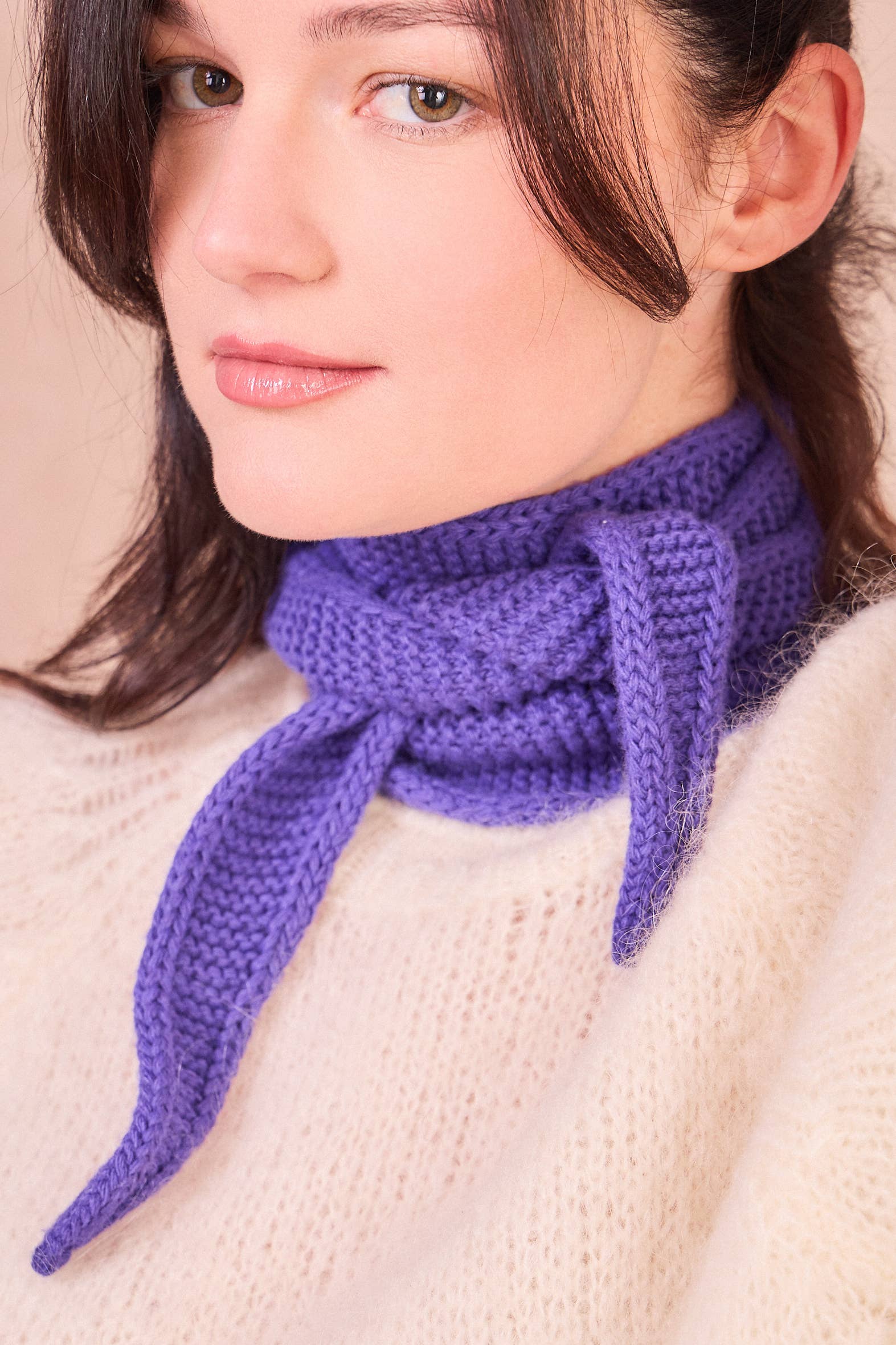 Kleines Dreieckstuch « Sophie »: Lilac