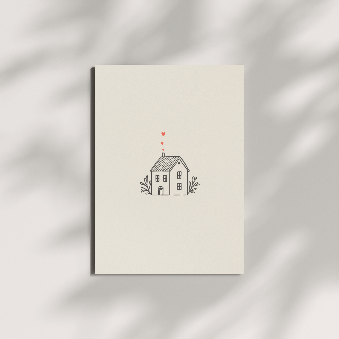 HERR&FRAUHEMPEL - Postkarte - Haus mit Herz
